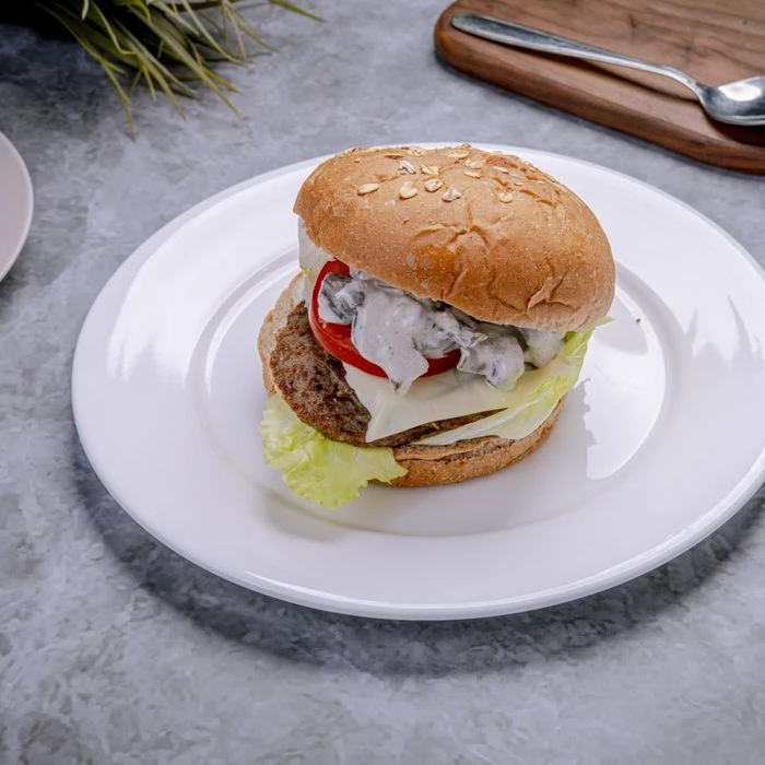 Healthy street Mushroom Burger