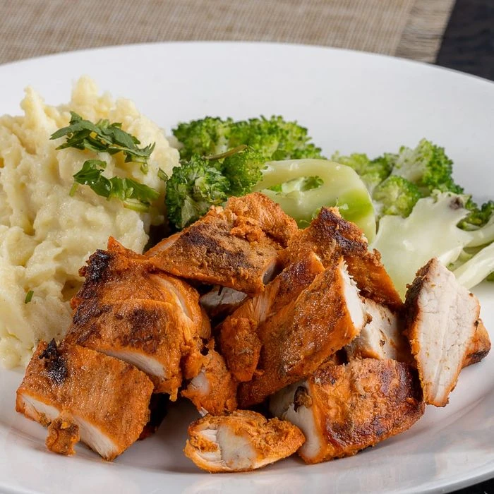 Grill Chicken Broccoli Mash potato