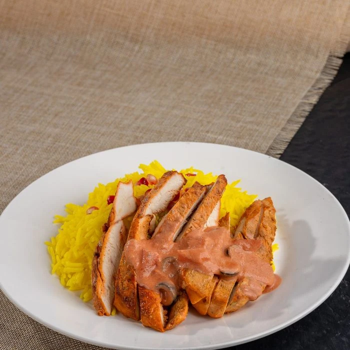 Moroccan Chicken with Sefron rice