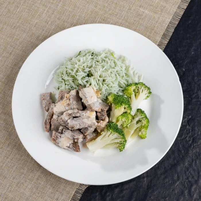 Beef Broccoli Green Rice