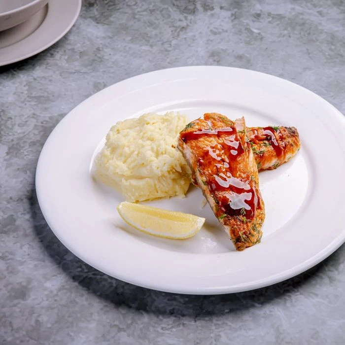 Grill Salmon with Mash potato