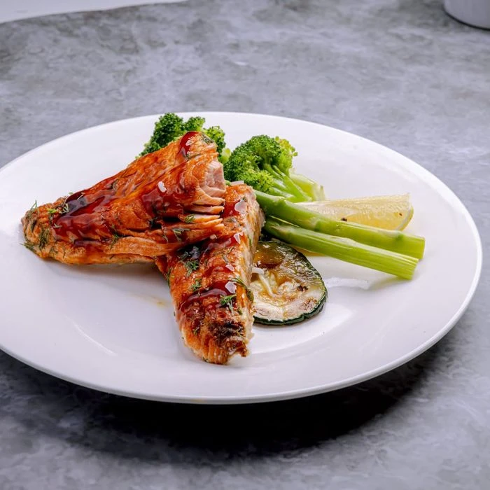 Grill Salmon with Vegetables